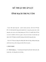 KỸ THUẬT ĐO ÁP LỰC TĨNH MẠCH TRUNG TÂM doc