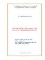 skkn kinh nghiệm giúp học sinh học hát, luyện tập trò chơi âm nhạc lớp 2. thcs  ngoc trai