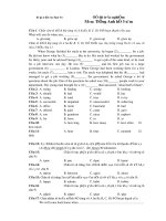Đề thi trắc nghiệm Môn: Tiếng Anh hệ 3 năm doc