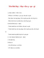 Giáo án lớp 1 môn Tiếng Việt :Tên Bài Dạy : Học vần q - qu - gi pps