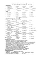 ĐỀ KIỂM TRA HKI MÔN ANH VĂN – TETS 10 pps