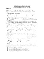 BỘ ĐỀ THI THỬ ĐH- CĐ 2011 - ĐỀ SỐ 2 docx
