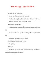 Giáo án lớp 1 môn Tiếng Việt :Tên Bài Dạy : Học vần Ôi ơi pot