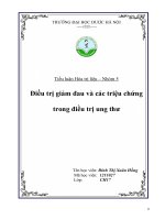 Tiểu luận Hóa trị liệu – Nhóm 5  Điều trị giảm đau và các triệu chứng  trong điều trị ung thư