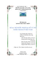 Tiểu luận Nợ nước ngoài và xử lý nợ nước ngoài ở Việt nam