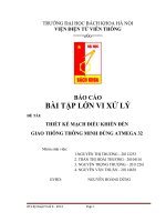 THIẾT KẾ MẠCH ĐIỀU KHIỂN ĐÈN GIAO THÔNG THÔNG MINH DÙNG ATMEGA 32