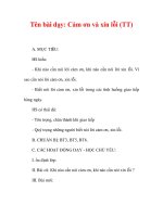 Giáo án đạo đức lớp 1:Tên bài dạy: Cảm ơn và xin lỗi (TT) ppsx