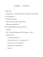 Giáo án lớp 1 môn Toán: Tên Bài Dạy :LUYỆN TẬP Các số 1, 2, 3 pot