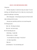 Giáo án lớp 2 môn Kể Chuyện: BÀI 15 : CON CHÓ NHÀ HÀNG XÓM pptx