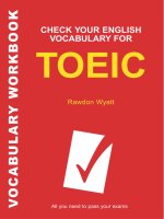 CHECK YOUR ENGLISH VOCABULARY FOR TOEIC Part 1 docx