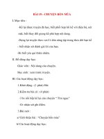 Giáo án lớp 2 môn Kể Chuyện: BÀI 19 : CHUYỆN BỐN MÙA ppsx