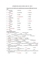 ĐỀ KIỂM TRA CHẦT LƯỢNG ANH VĂN – SỐ 11 potx