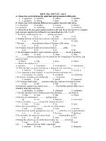 KIỂM TRA ANH VĂN - Test 2 docx