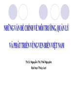 Những vấn đề chính về môi trường , quản lý và phát triển vùng ven biển Việt Nam ppsx