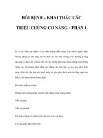 HỎI BỆNH – KHAI THÁC CÁC TRIỆU CHỨNG CƠ NĂNG – PHẦN 1 pdf