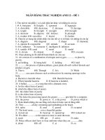 NGÂN HÀNG TRẮC NGHIỆM ANH 12 – ĐỀ 1 pot