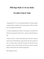 Phối hợp thuốc tê với các thuốc trợ giúp trong tê vùng pps