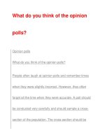 What do you think of the opinionpolls? doc