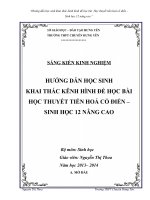 skkn hướng dẫn học sinh khai thác kênh hình để học bài học thuyết tiến hoá cổ điển - sinh học 12 nâng cao