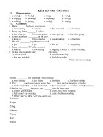 KIỂM TRA ANH VĂN 15 PHÚT pps