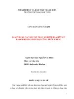 skkn giải nhanh các bài tập trắc nghiệm hóa hữu cơ bằng phương pháp đặt công thức chung