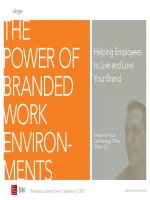 The Power Of Branded Work Environments: Helping Employees To Live And Love Your Brand