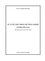 XỬ LÝ DỮ LIỆU THỐNG KÊ NÔNG NGHIỆP VỚI PHẦN MỀM EXCEL ppsx