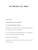 SUY HÔ HẤP CẤP – Phần 1 docx