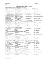 Kiểm tra anh văn (15 minutes) potx