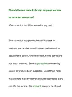 Should all errors made by foreign language pot