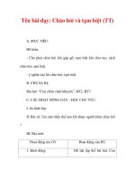 Giáo án đạo đức lớp 1:Tên bài dạy: Chào hỏi và tạm biệt (TT) pptx