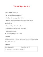 Giáo án lớp 1 môn Tiếng Việt :Tên bài dạy: âm ô, ơ pdf