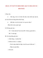 Giáo án lớp 2 môn Luyện Từ Và Câu: BÀI 21 : TỪ NGỮ VỀ CHIM CHÓC. ĐẶT VÀ TRẢ LỜI CÂU HỎI Ở ĐÂU pps