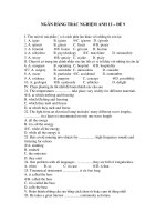 NGÂN HÀNG TRẮC NGHIỆM ANH 12 – ĐỀ 9 potx