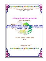skkn kinh nghiệm sứ dụng phương pháp trực quan khi giảng dạy môn mĩ thuật trong trường tiểu học
