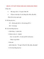 Giáo án lớp 2 môn Luyện Từ Và Câu: BÀI 31 : TỪ NGỮ VỀ BÁC HỒ. DẤU CHẤM, DẤU PHẨY pdf