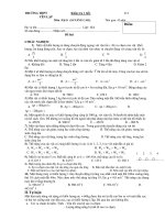 Kiểm tra 1 tiết. Môn :Vật lí (10 NÂNG CAO) potx