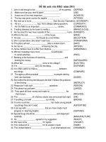 Đề thi anh văn HK1 năm 2011 pptx
