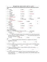 ĐỀ KIỂM TRA CHẦT LƯỢNG ANH VĂN – SỐ 12 pdf