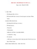 Giáo án âm nhạc lớp 1: HỌC HÁT : BÀI MỜI BẠN VUI MÚA CA . pptx