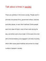 Talk about crimes in society potx