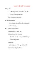 Giáo án lớp 2 môn Luyện Từ Và Câu: BÀI 30 : TỪ NGỮ VỀ BÁC HỒ doc