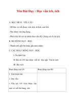 Giáo án lớp 1 môn Tiếng Việt :Tên Bài Dạy : Học vần ich, êch pptx