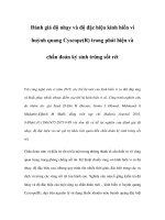 Đánh giá độ nhạy và độ đặc hiệu kính hiển vi huỳnh quang Cyscope(R) doc