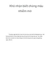 Khó nhận biết chứng máu nhiễm mỡ pot