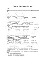 ENGLISH 12 – FIFTEEN MINUTE TEST 3 docx