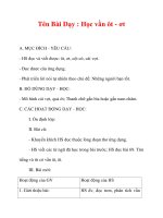 Giáo án lớp 1 môn Tiếng Việt :Tên Bài Dạy : Học vần ôt - ơt pptx