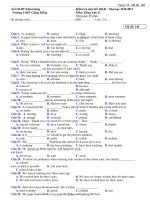 Kiểm tra một tiết HKII - Năm học 2010-2011 Môn: Tiếng Anh 12 - Mã đề: 140 doc