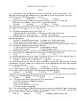 ĐỀ THI THỬ ĐẠI HỌC MÔN VẬT LÝ 12 - Đề 201 pptx