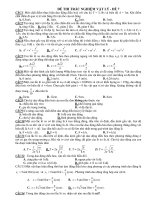 ĐỀ THI TRẮC NGHIỆM VẬT LÝ - ĐỀ 7 pps